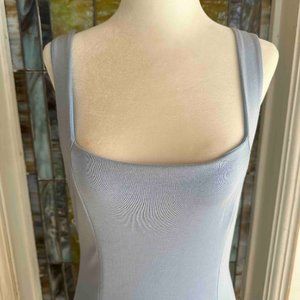 Rolla Coster Baby Blue Square Neck Mini-Dress